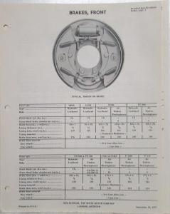 1957-1958 REO Data Book Inserts