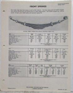1957-1958 REO Data Book Inserts