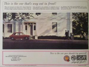 1966 MG Sports Sedan NOS Color Sales Brochure