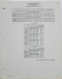 1968 Diamond REO Compact CF-5900 Series Chassis Dimensions and Data Sheets