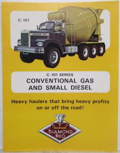 1971 Diamond REO C-101 Series Conventional Gas and Small Diesel Sales Sheet