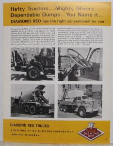 1971 Diamond REO C-101 Series Conventional Gas and Small Diesel Sales Sheet
