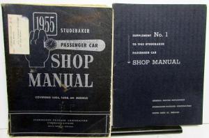 1955 Studebaker Car Dealer Service Shop Repair Manual W/Supplement Original