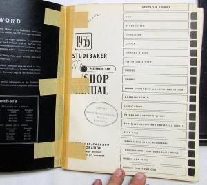 1955 Studebaker Car Dealer Service Shop Repair Manual W/Supplement Original