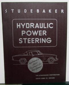 1953 Studebaker Dealer Service Shop Repair Manual Supplement Power Steering