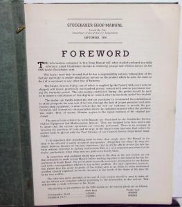 1939 1940 Studebaker Dealer Service Shop Repair Manual Commander President Orig