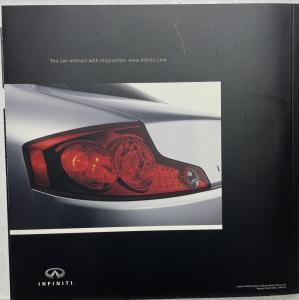 2005 Infiniti Full Model Line Sales Brochure Q45 G35 I35 QX56 FX35 FX45