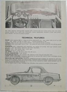 1968 Innocenti S Spec Sheet