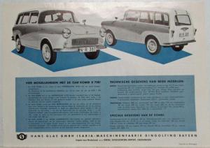 1958-1960 Isar 700 Spec Sheet - Dutch Text
