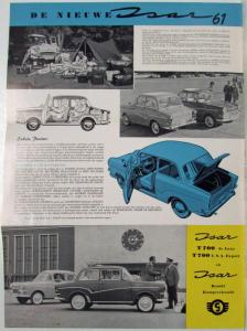 1961 Isar T700 and Kombi Sales Folder - Dutch Text