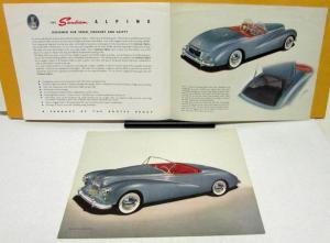 1953 Sunbeam Alpine Dealer Original Color Sales Brochure Folder Sports Roadster