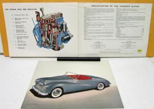 1953 Sunbeam Alpine Dealer Original Color Sales Brochure Folder Sports Roadster