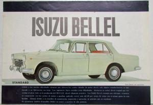 1962-1964 Isuzu Bellel Sales Folder Brochure - Spanish Text