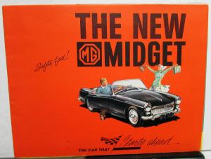1961 MG Midget Color Sales Brochure Folder Original