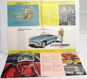 1961 MG Midget Color Sales Brochure Folder Original