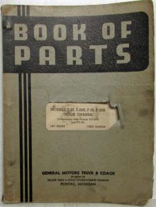 1937 GMC Model T-23 T-23H F-23 F-23H Truck Chassis Parts Book