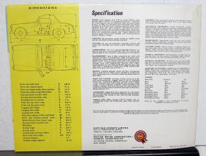 1963 1964 MG Midget Color Sales Brochure