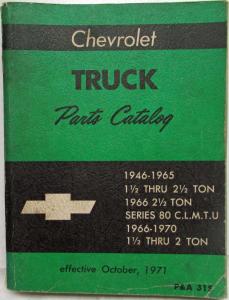 1946-1970 Chevrolet Truck Parts Book Series 40 thru 60 and 80