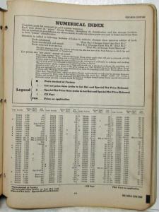 1929-1942 Chevrolet Chassis and Body Master Parts Price Book Six-Cylinder Models