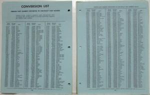 1938-1970 Chevrolet Truck Parts Book Catalog Series 10 thru 30