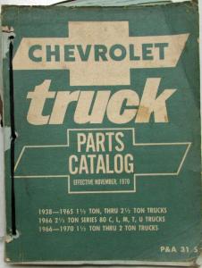 1938-1970 Chevrolet Truck Parts Book Series 40 thru 60 and 80