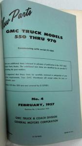 1955-1956 GMC 550 thru 970 Model Trucks Master Parts Book