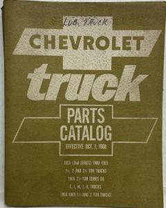 1955-1969 Chevrolet Truck 1 1/2 2 and 2 1/2 Ton Trucks Parts Book Catalog
