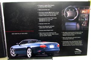 2004 Jagaur XK Dealer Prestige Sales Brochure Features Specs W/2 Data Sheets
