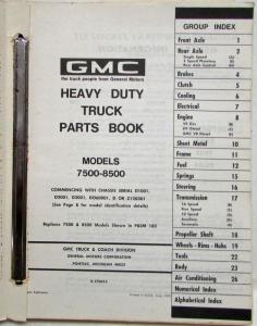 1966-1970 GMC Trucks Series 75 thru 85 Master Parts Book