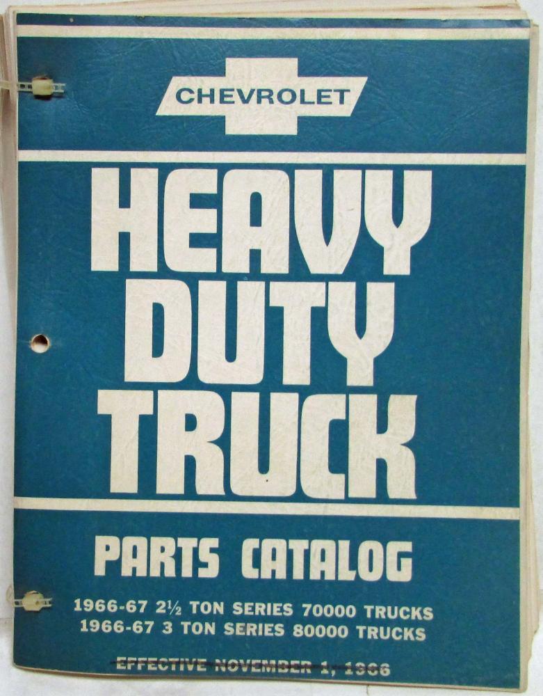 1966-1967 Chevrolet Heavy Duty Truck 70000-80000 Parts Book with Price Schedule