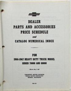 1966-1967 Chevrolet Heavy Duty Truck 70000-80000 Parts Book with Price Schedule