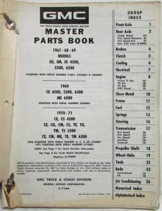 1967-1971 GMC Truck Master Parts Book 4500 5500 6500 Models