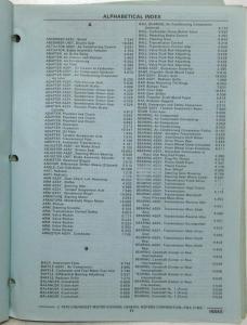 1971 Chevrolet Series 40-50-60 Trucks Parts Book Catalog