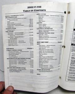2002 Ford F-150 Pickup Truck Service Shop Repair Manual Vol 1 Only Chassis