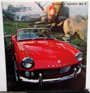 1966 Triumph Dealer Color Sales Brochure Folder Spitfire MK 2 Original