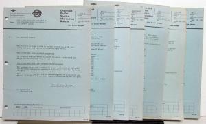 1969 Chevrolet Dealer Technical Service Bulletins Set Corvette Camaro Chevelle