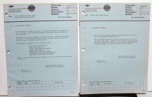 1969 Chevrolet Dealer Technical Service Bulletins Set Corvette Camaro Chevelle
