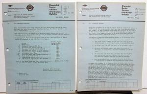 1969 Chevrolet Dealer Technical Service Bulletins Set Corvette Camaro Chevelle