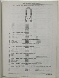 1973 Chevrolet P-3 Motor Home RV Chassis Parts Book Catalog
