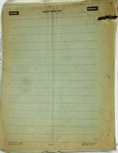 1973 GMC Truck Dealer Parts and Accessories Price Schedule Book No DL73