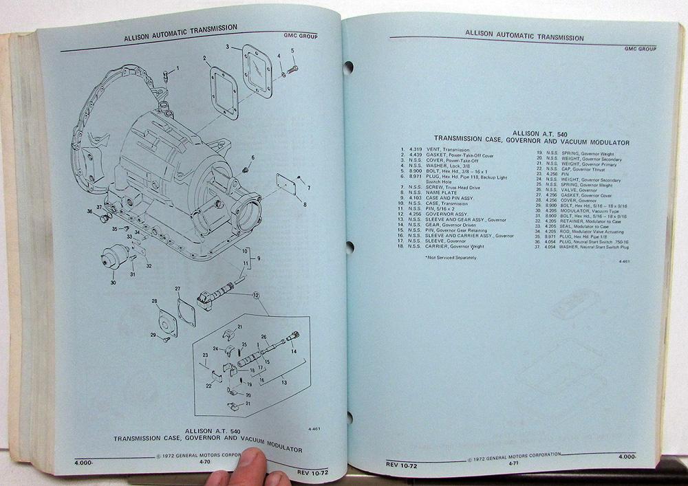 1973 GMC Series 506065 Truck Parts Book Catalog