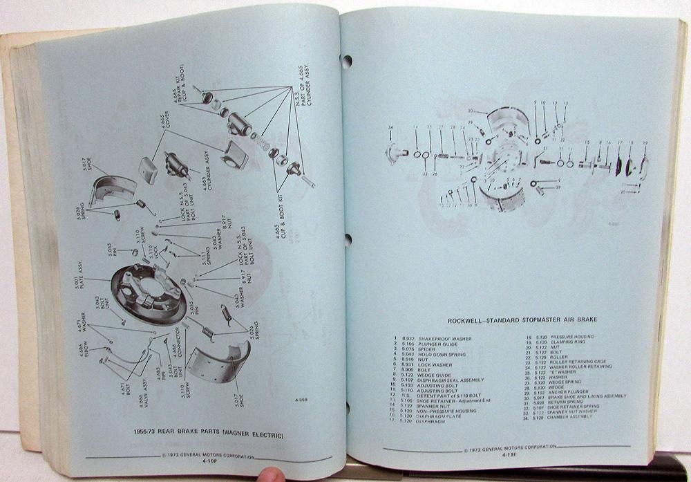 1973 GMC Series 506065 Truck Parts Book Catalog