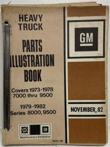 1973-1982 GMC Chevy Heavy Duty Truck Parts Illustration Book 7000 8000 9500