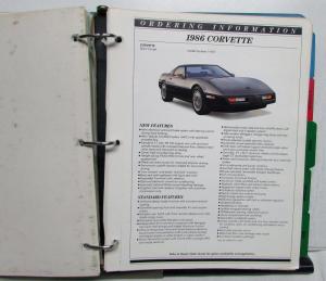 1986 Chevrolet Monte Carlo Camaro Corvette Nova S10 C/K Pickup Ordering Guide