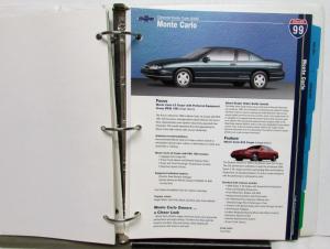 1999 Chevrolet Lumina Monte Carlo Malibu Cavalier Camaro Corvette Order Guide