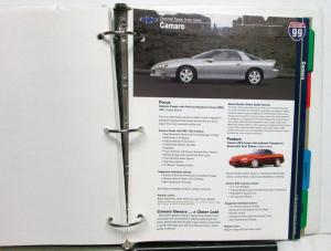 1999 Chevrolet Lumina Monte Carlo Malibu Cavalier Camaro Corvette Order Guide