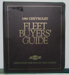 1980 Chevrolet Monte Malibu Camaro Citation Monza Chevette Fleet Buyers Guide