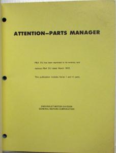 1972-1973 Chevrolet LUV Parts Catalog Book Pickup Truck Series 1 and 2