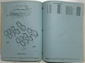 1972-1973 Chevrolet LUV Parts Catalog Book Pickup Truck Series 1 and 2