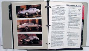 1986 Lincoln Mercury Cougar Mark VII Continental  Marquis Advance Edition Guide